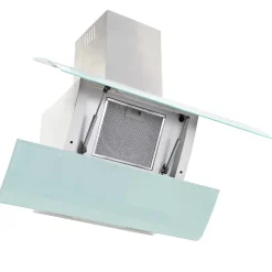 vidaXL Wandafzuigkap 756 m³/u 90 cm roestvrij staal wit