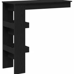 vidaXL Wandbar Tafel 102 x 45 x 103,5 cm Bewerkt hout Zwart Eiken