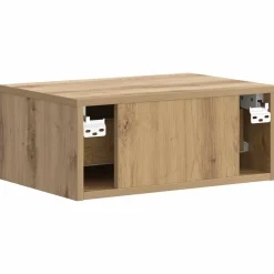 vidaXL Wandbeugel Bedkast Artisanaal eiken 49 x 34,5 x 20 cm