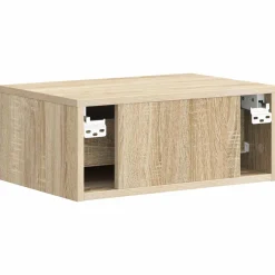 vidaXL Wandbeugel Bedkast Sonoma Eiken 49 x 34,5 x 20 cm Bewerkt hout
