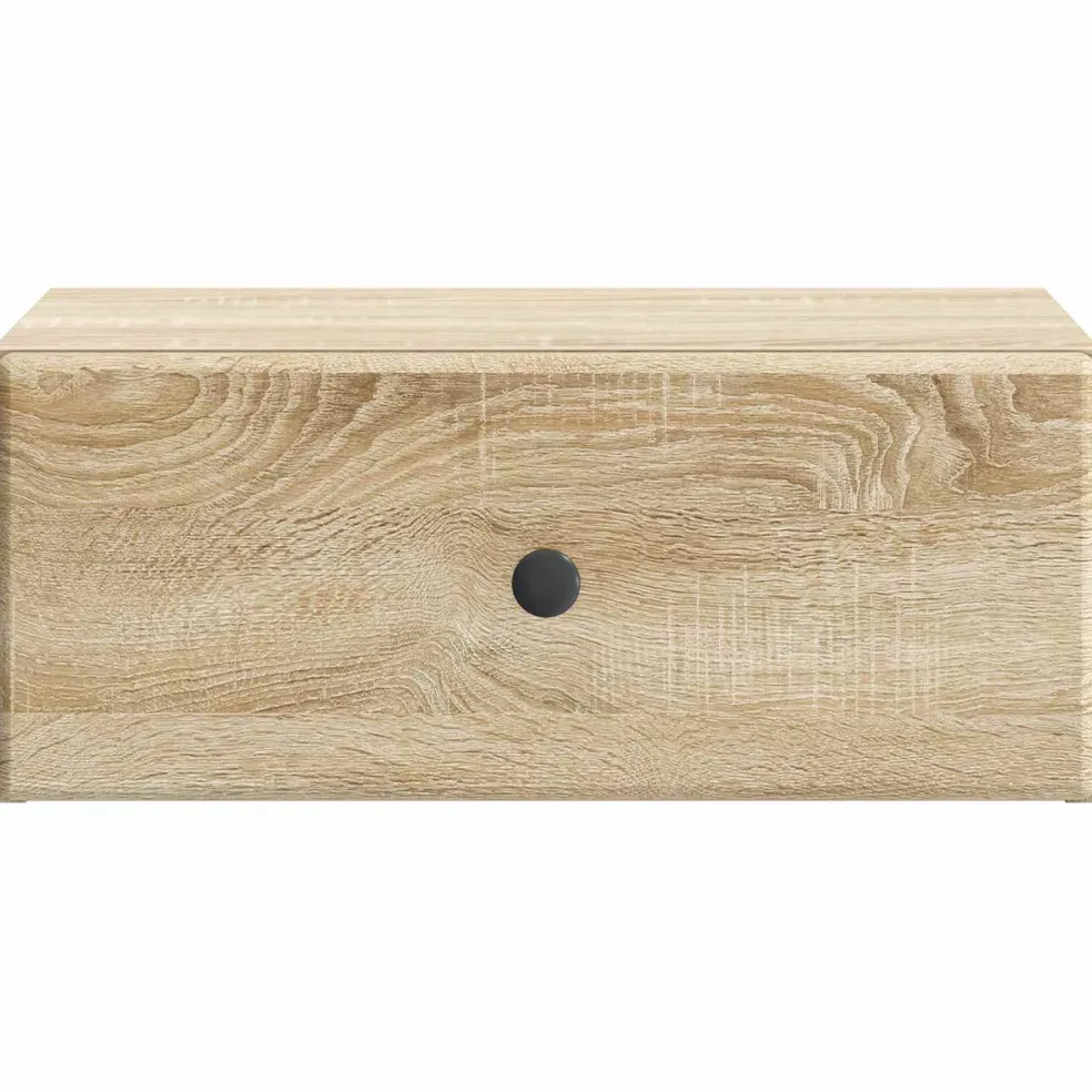vidaXL Wandbeugel Bedkast Sonoma Eiken 49 x 34,5 x 20 cm Bewerkt hout