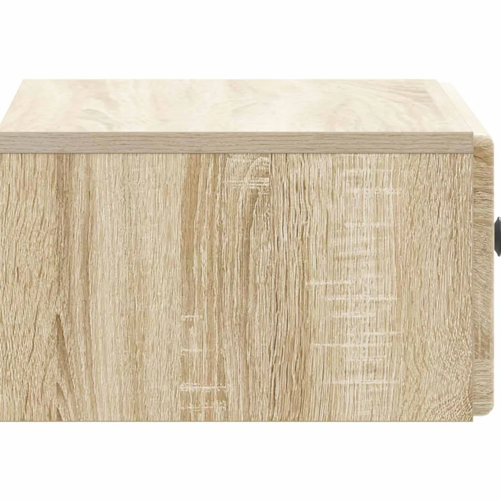 vidaXL Wandbeugel Bedkast Sonoma Eiken 49 x 34,5 x 20 cm Bewerkt hout