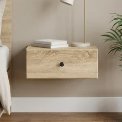 vidaXL Wandbeugel Bedkast Sonoma Eiken 49 x 34,5 x 20 cm Bewerkt hout