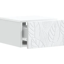 vidaXL Wandbeugel Bedkast Wit 49 x 34,5 x 20 cm Bewerkt hout