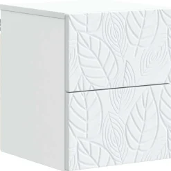 vidaXL Wandbeugel Bedkast Wit 34,5 x 33 x 40 cm Bewerkt hout