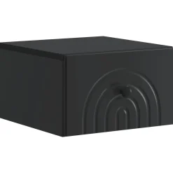 vidaXL Wandbeugel Bedkast Zwart 33 x 34,5 x 20 cm Bewerkt hout