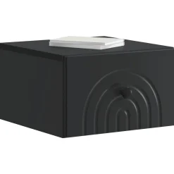 vidaXL Wandbeugel Bedkast Zwart 33 x 34,5 x 20 cm Bewerkt hout