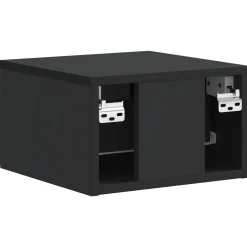vidaXL Wandbeugel Bedkast Zwart 33 x 34,5 x 20 cm Bewerkt hout