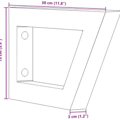 vidaXL Wandbeugels voor wasbak 2 st trapezium staal wit