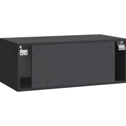 vidaXL Wandbeugel TV-kast 59,5 x 41 x 30 cm Zwart Bewerkt hout