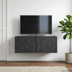 vidaXL Wandbeugel TV-kast 59,5 x 41 x 30 cm Zwart Bewerkt hout