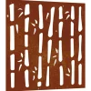 vidaXL Wanddecoratie tuin bamboe-ontwerp 55x55 cm cortenstaal