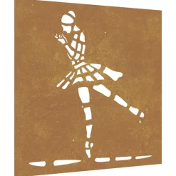 vidaXL Wanddecoratie tuin balletdanserontwerp 55x55 cm cortenstaal