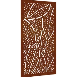 vidaXL Wanddecoratie tuin bladontwerp 105x55 cm cortenstaal