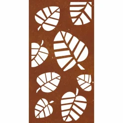 vidaXL Wanddecoratie tuin bladontwerp 105x55 cm cortenstaal