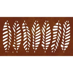 vidaXL Wanddecoratie tuin bladontwerp 105x55 cm cortenstaal