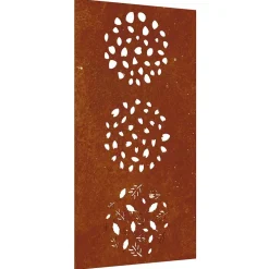 vidaXL Wanddecoratie tuin bladontwerp 105x55 cm cortenstaal