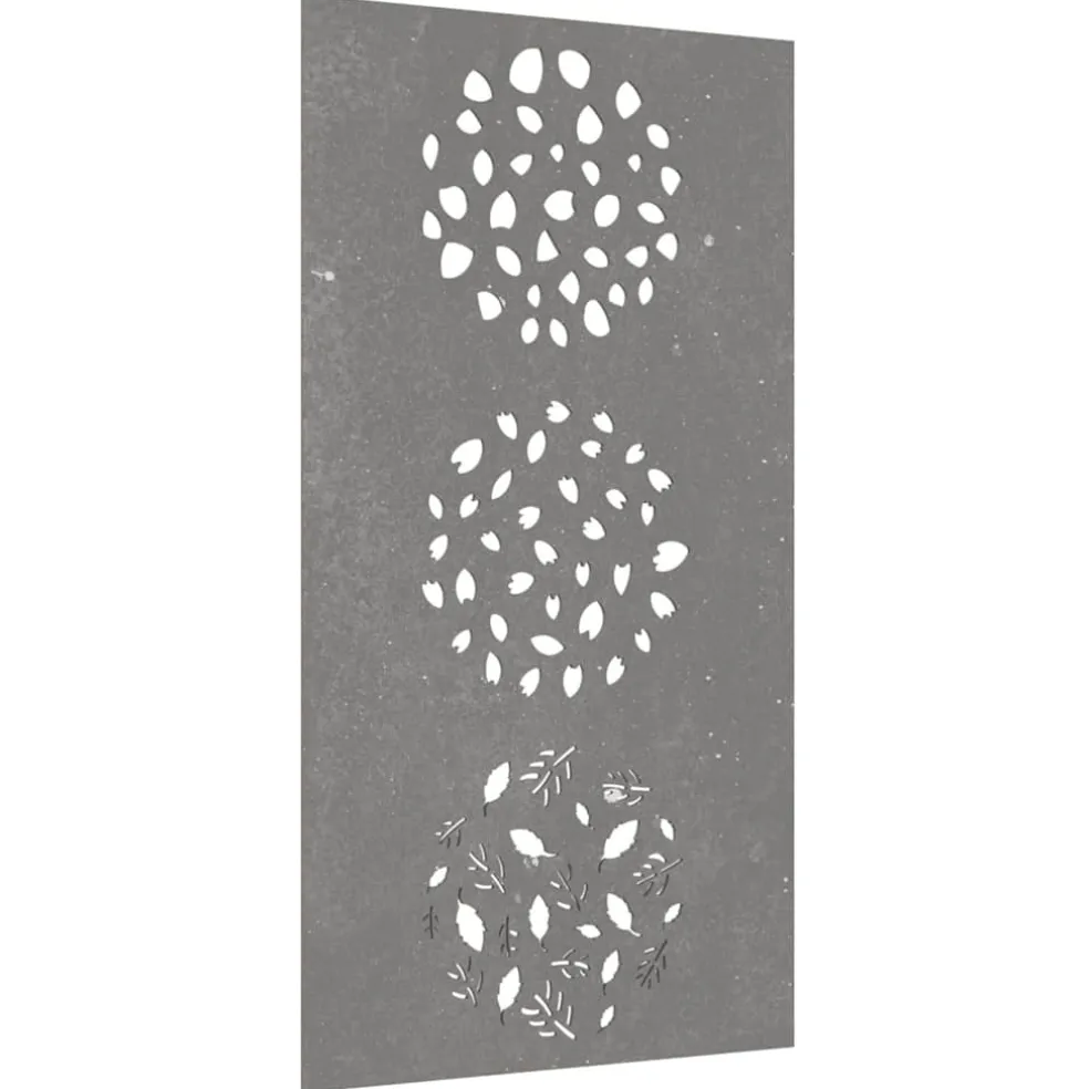 vidaXL Wanddecoratie tuin bladontwerp 105x55 cm cortenstaal