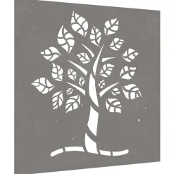 vidaXL Wanddecoratie tuin boomontwerp 55x55 cm cortenstaal