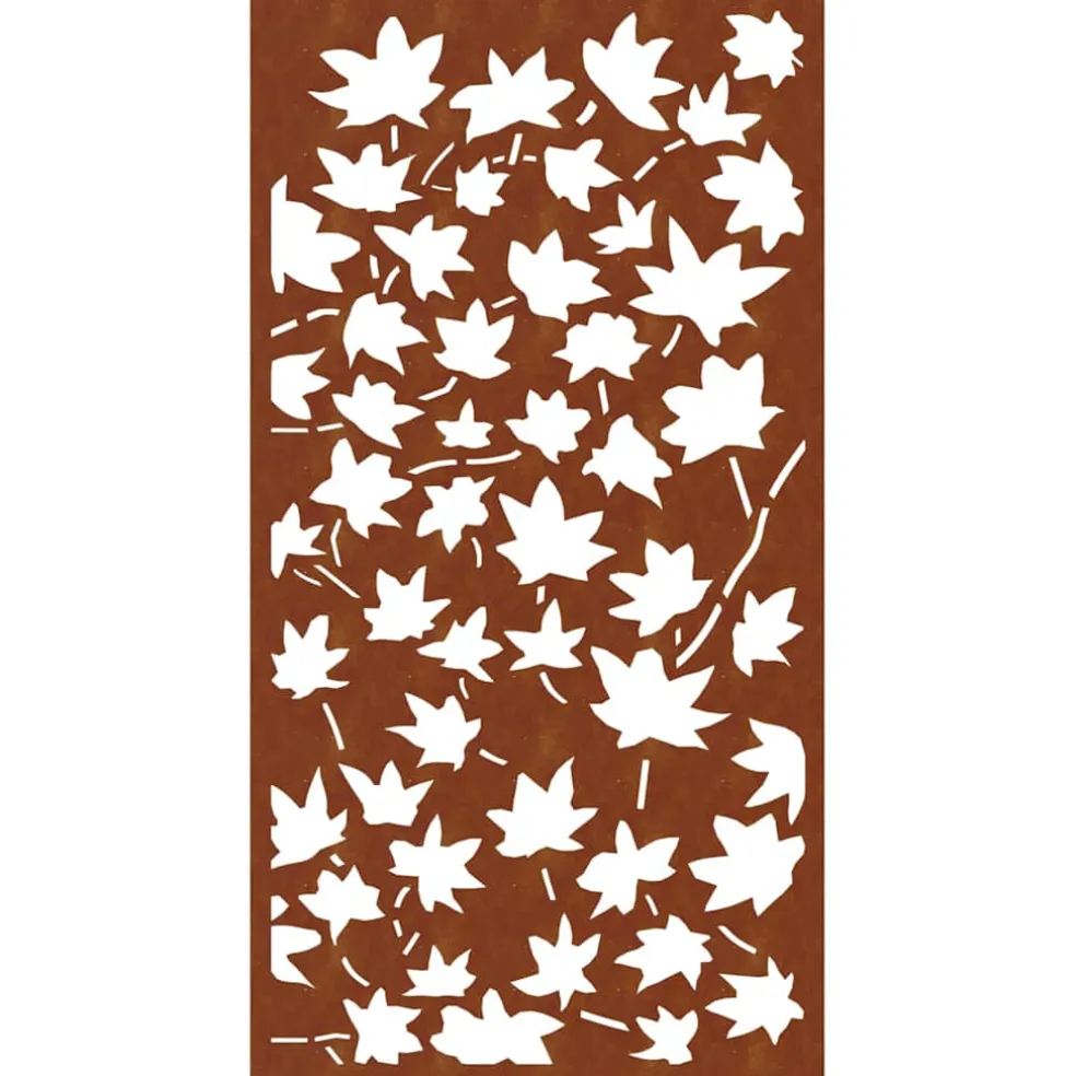 vidaXL Wanddecoratie tuin esdoornbladontwerp 105x55 cm cortenstaal