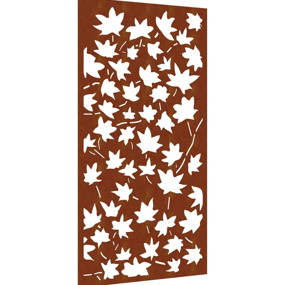 vidaXL Wanddecoratie tuin esdoornbladontwerp 105x55 cm cortenstaal