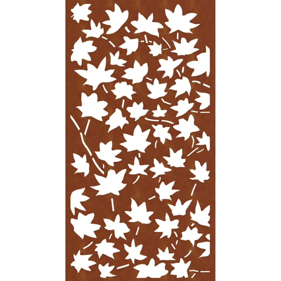 vidaXL Wanddecoratie tuin esdoornbladontwerp 105x55 cm cortenstaal