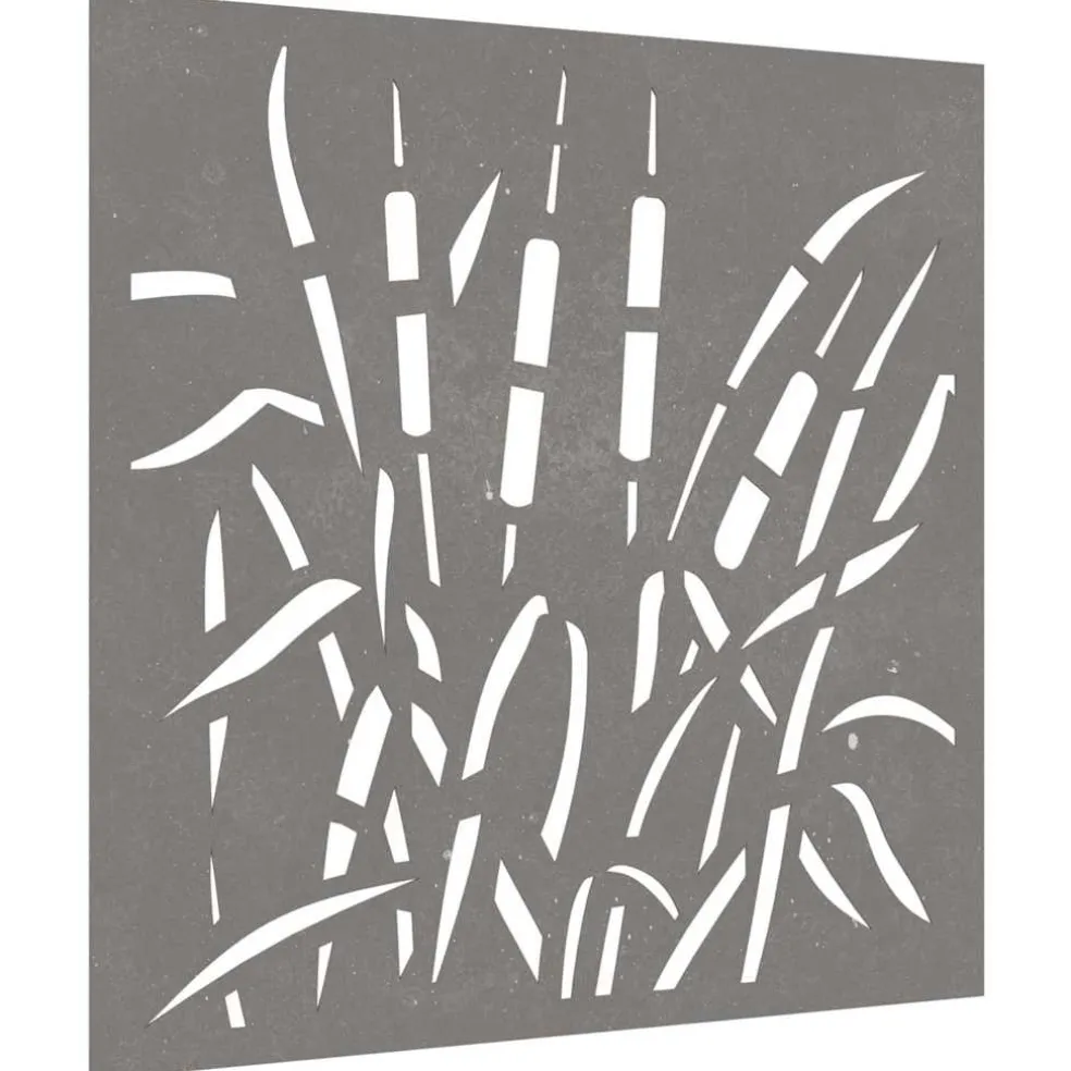 vidaXL Wanddecoratie tuin grasontwerp 55x55 cm cortenstaal
