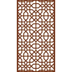 vidaXL Wanddecoratie tuin Moors ontwerp 105x55 cm cortenstaal