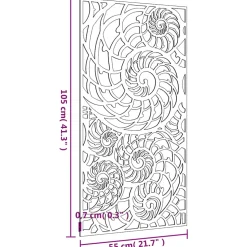 vidaXL Wanddecoratie tuin schelpenontwerp 105x55 cm cortenstaal