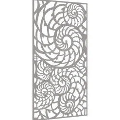 vidaXL Wanddecoratie tuin schelpenontwerp 105x55 cm cortenstaal