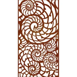 vidaXL Wanddecoratie tuin schelpenontwerp 105x55 cm cortenstaal