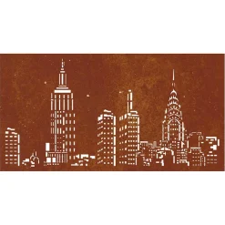 vidaXL Wanddecoratie tuin skyline-ontwerp 105x55 cm cortenstaal