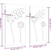 vidaXL Wanddecoratie tuin 2 st bloemenontwerp 105x55 cm cortenstaal