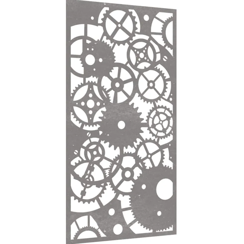 vidaXL Wanddecoratie tuin tandwielontwerp 105x55 cm cortenstaal