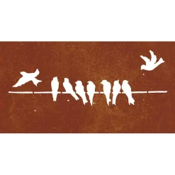 vidaXL Wanddecoratie tuin vogelontwerp 105x55 cm cortenstaal