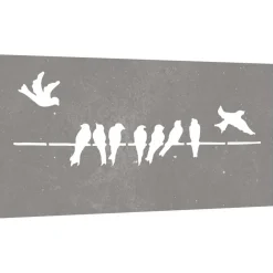 vidaXL Wanddecoratie tuin vogelontwerp 105x55 cm cortenstaal