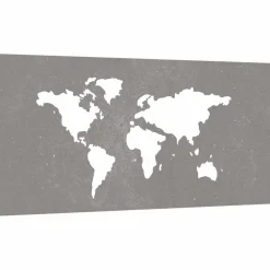 vidaXL Wanddecoratie tuin wereldkaartontwerp 105x55 cm cortenstaal
