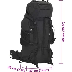vidaXL Wandelrugzak 60 L oxford stof zwart