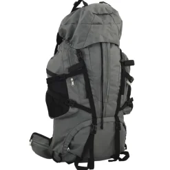 vidaXL Wandelrugzak 60 L oxford stof grijs