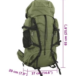vidaXL Wandelrugzak 60 L oxford stof legergroen