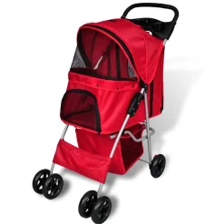 vidaXL Wandelwagen voor hond rood