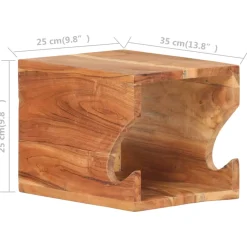 vidaXL Wandfietsenrek 35x25x25 cm massief acaciahout