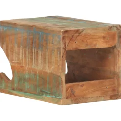 vidaXL Wandfietsenrek 35x25x25 cm massief gerecycled hout