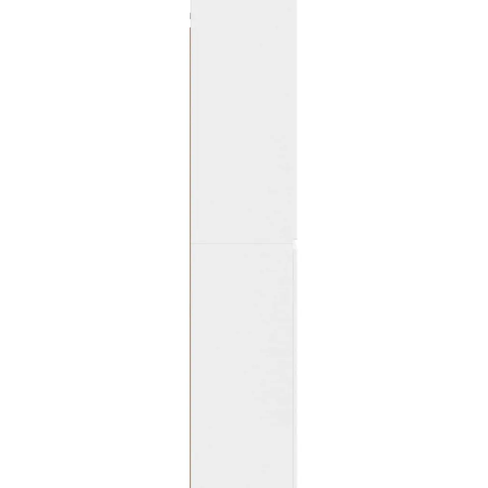 vidaXL Wand Gemonteerde Badkamerkast Wit 33 x 34,5 x 160 cm