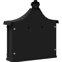 vidaXL Wandgemonteerde brievenbus met opslag Zwart 40,5 x 16 x 45 cm
