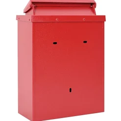 vidaXL Wandgemonteerde brievenbus met opslag Rood 29 x 13 x 41 cm
