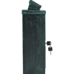 vidaXL Wandgemonteerde brievenbus met opslag Groen 29 x 13 x 41 cm