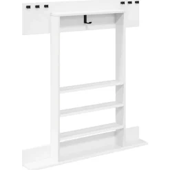 vidaXL Wandgemonteerde hengelhouder Bewerkt hout 93 x 12 x 103 cm