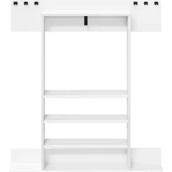 vidaXL Wandgemonteerde hengelhouder Bewerkt hout 93 x 12 x 103 cm