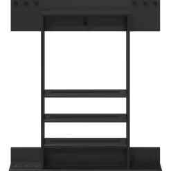 vidaXL Wandgemonteerde hengelhouder Bewerkt hout 93 x 12 x 103 cm